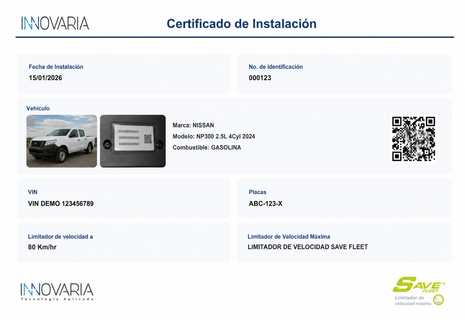 Entrega de expediente técnico y certificado de instalación